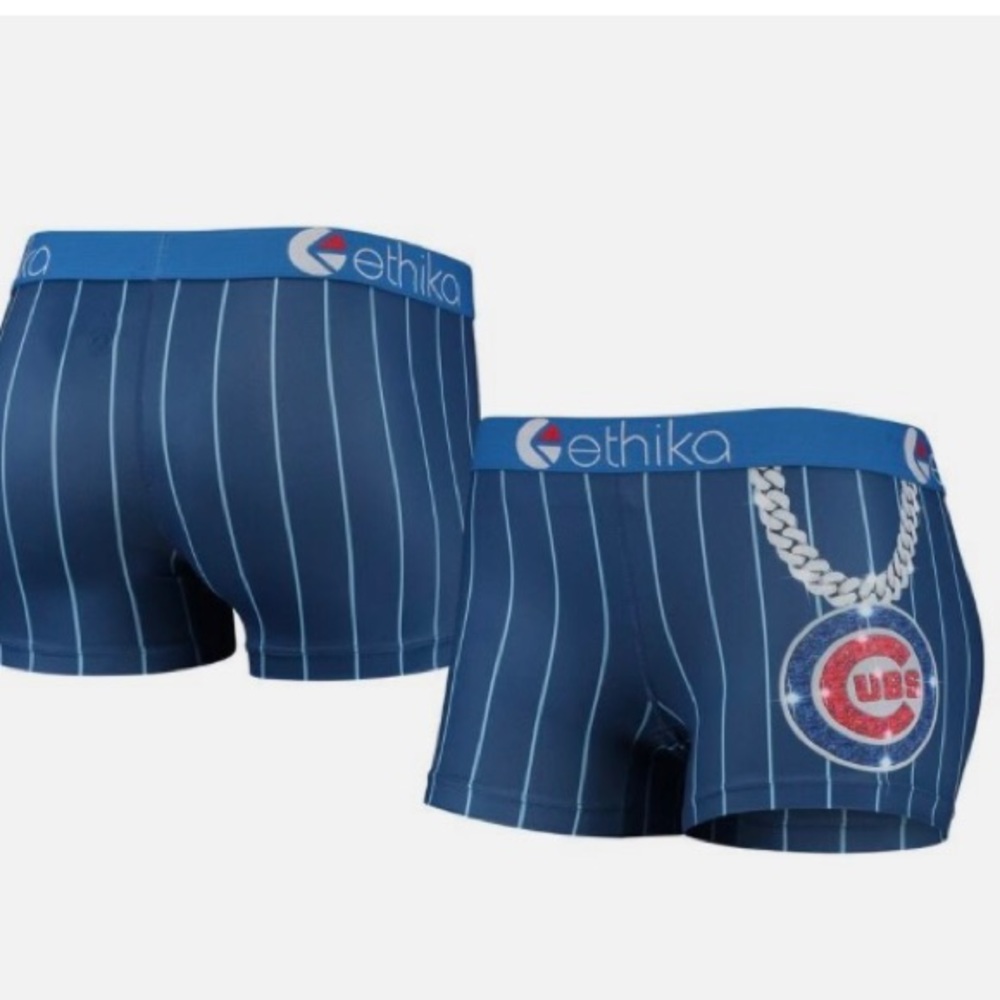 Women's Chicago Cubs Ethika Royal Slugger Shorts Size Large / 8-10 MLB Baseball